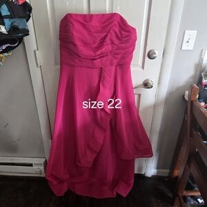 Elegant Strapless Pink Dress